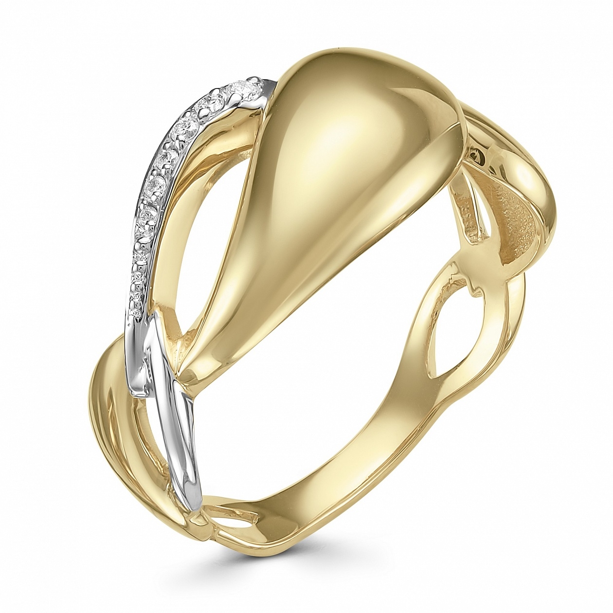 Женское кольцо из желтого золота (Бриллиант)