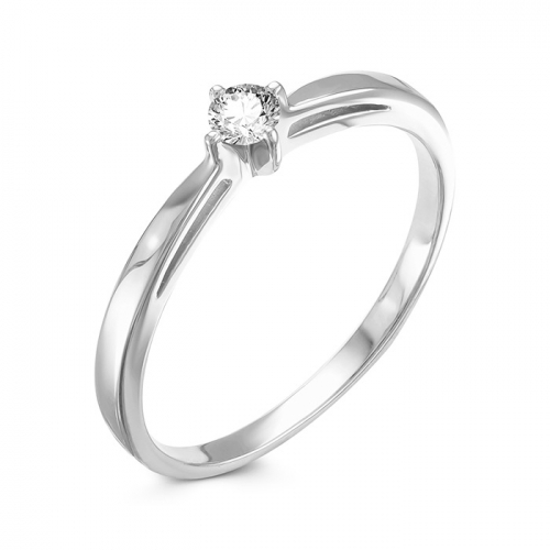 Серебряное помолвочное кольцо с муассанитом (р-р 17)