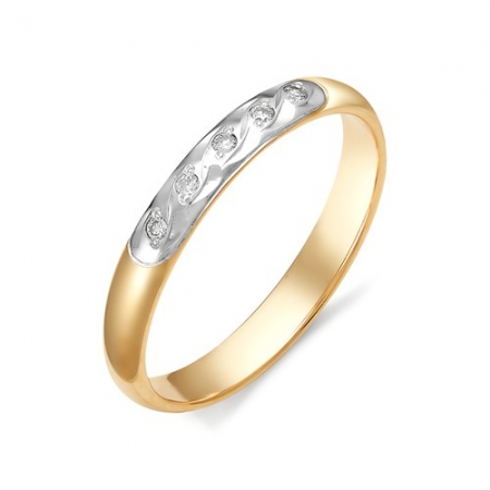 Россия Обручальное кольцо из золота с бриллиантом