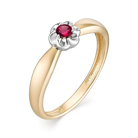 13092-103 женское кольцо из золота с рубином