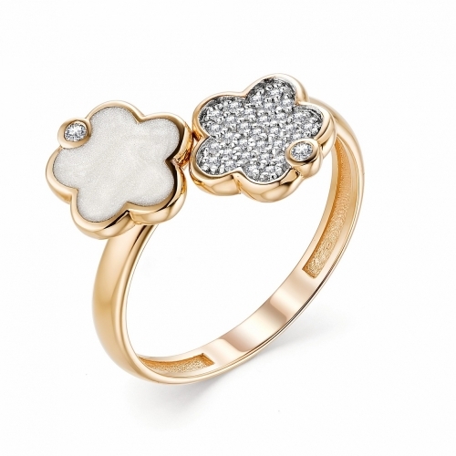 Ювелирная фабрика «Алькор» Женское кольцо из золота с бриллиантом