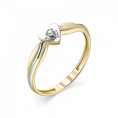 Кольцо из желтого золота бриллиантом