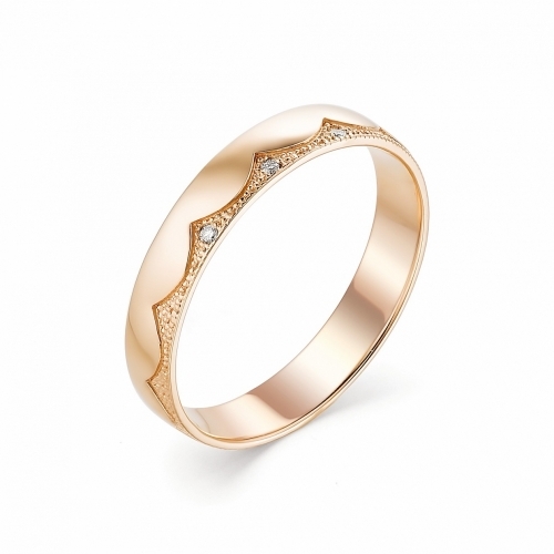 Ювелирная фабрика «Алькор» Обручальное кольцо из золота с бриллиантом