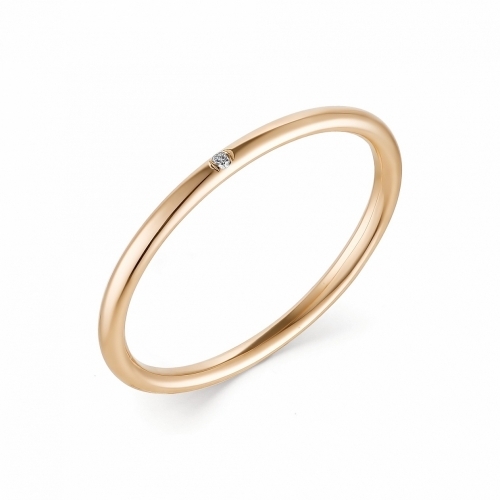 Ювелирная фабрика «Алькор» Золотое обручальное кольцо с бриллиантом
