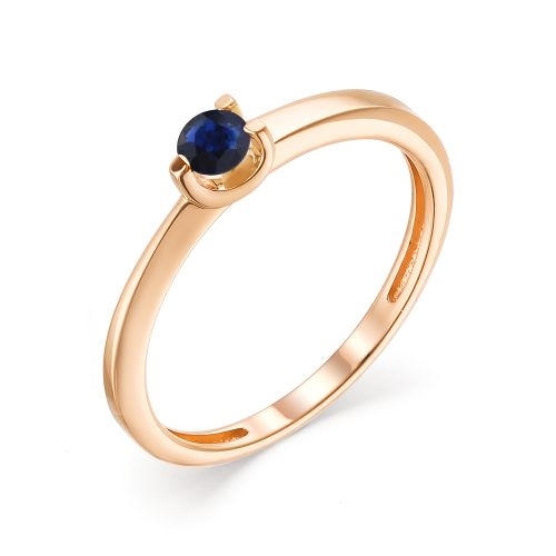 Женское кольцо из красного золота с сапфиром