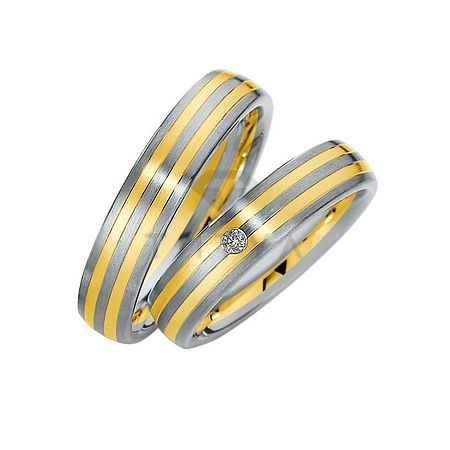 Т-27651 золотые парные обручальные кольца (ширина 5 мм.) (цена за пару)