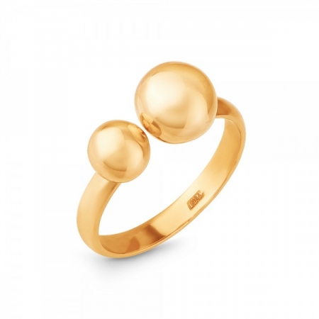 Кольцо из золота с шариками