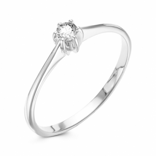 Серебряное помолвочное кольцо с муассанитом (р-р 17)