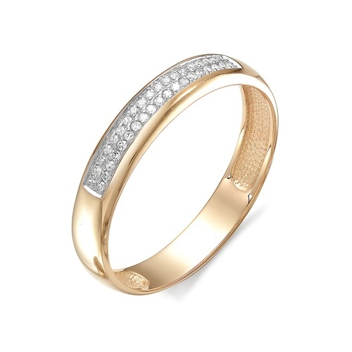 Ювелирная фабрика «Алькор» Обручальное кольцо с двумя дорожками бриллиантов