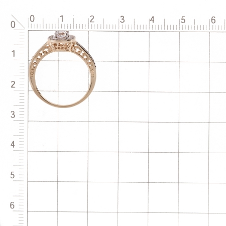 Т111017686 кольцо с топазом swarovski и бриллиантами