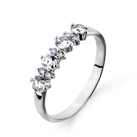 Т301014694 кольцо из белого золота с бриллиантами