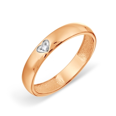 Т141018089 обручальное золотое кольцо с бриллиантом