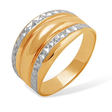 Кольцо “Чалма” из красного золота 585 без вставок