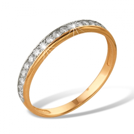 К1310558 кольцо “дорожка” из красного золота 585 с бриллиантами
