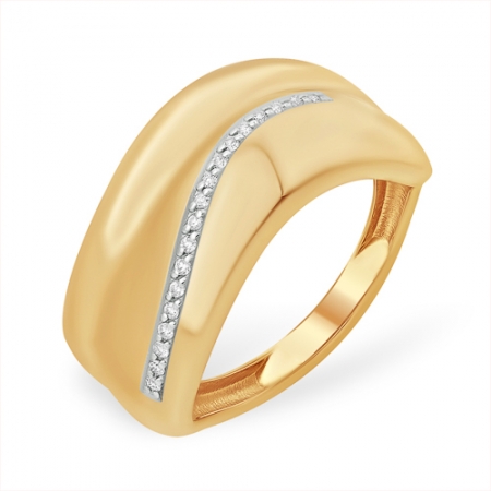 К1319621 кольцо “дорожка” из красного золота 585 с бриллиантами