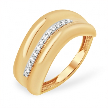 К1319623 кольцо “дорожка” из красного золота 585 с бриллиантами