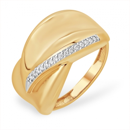 К1319709 кольцо “дорожка” из красного золота 585 с бриллиантами
