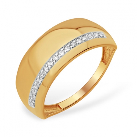 К13110736 кольцо “дорожка” из красного золота 585 с бриллиантами