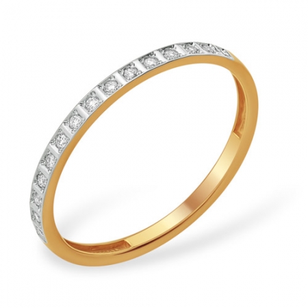 К13110692 кольцо “дорожка” из красного золота 585 с бриллиантами