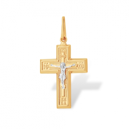 П1509522 крест “православный” из красного золота 585 без вставок