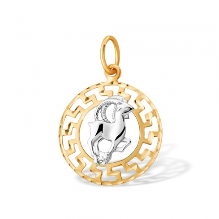 Ювелирный завод Ефремов Подвеска “Знак зодиака” из красного золота 585 с фианитами