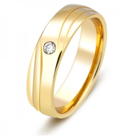Ювелирная компания «ТИТУЛ» Обручальное кольцо с бриллиантом из золота