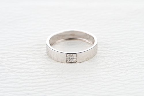 Ювелирный завод NEWGOLD Обручальное кольцо Just say yes! из белого золота с бриллиантом