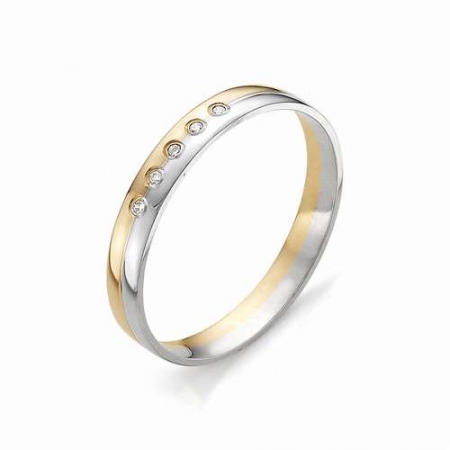 Обручальное золотое кольцо (Бриллиант)