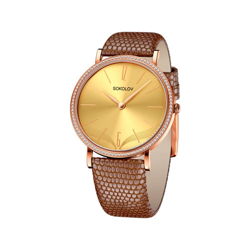 SOKOLOV Женские золотые часы с бриллиантами Harmony