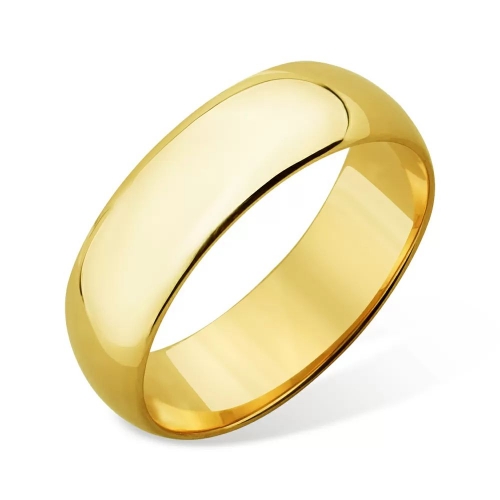Кольцо из лимонного золота 585 без вставок 