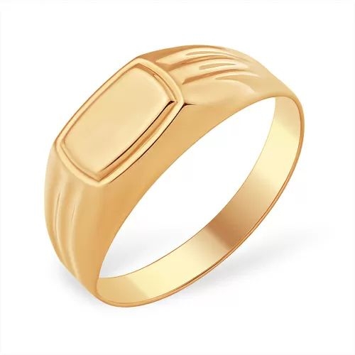 Кольцо из красного золота 585 без вставок 