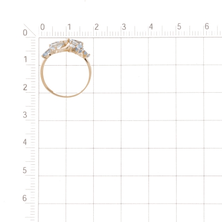 Т101018148 золотое кольцо с топазом