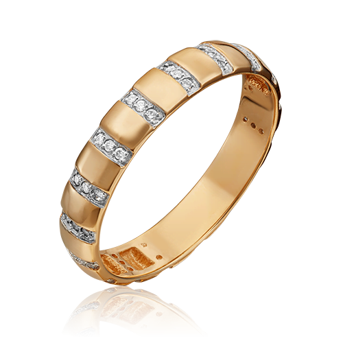 Золотое кольцо с фианитами