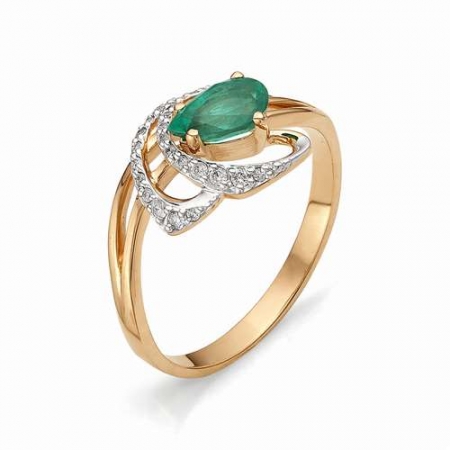 Ювелирная фабрика «Алькор» Женское золотое кольцо с бриллиантом