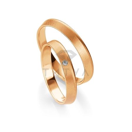 Ювелирная компания «ТИТУЛ» Золотые парные обручальные кольца (ширина 3 мм.) (цена за пару)