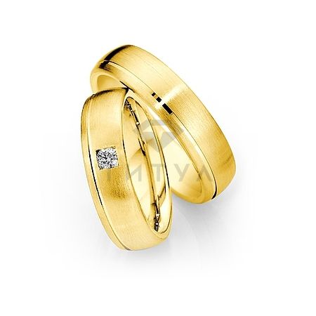 Т-28478 золотые парные обручальные кольца (ширина 6 мм.) (цена за пару)