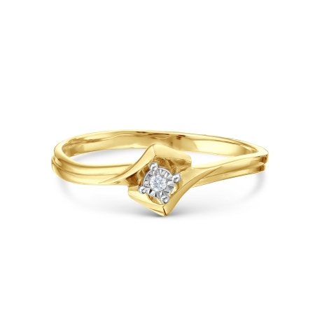 Т945611705 кольцо из желтого золота с бриллиантом