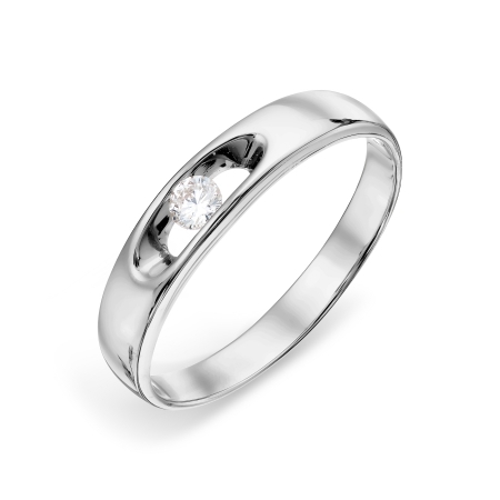 Т301018527 кольцо из белого золота с бриллиантом