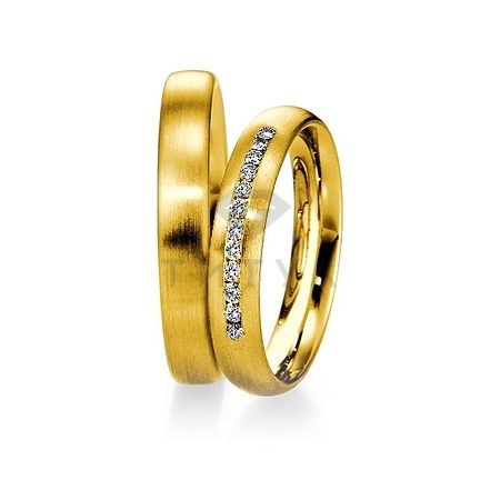 Т-27778 золотые парные обручальные кольца (ширина 4 мм.) (цена за пару)