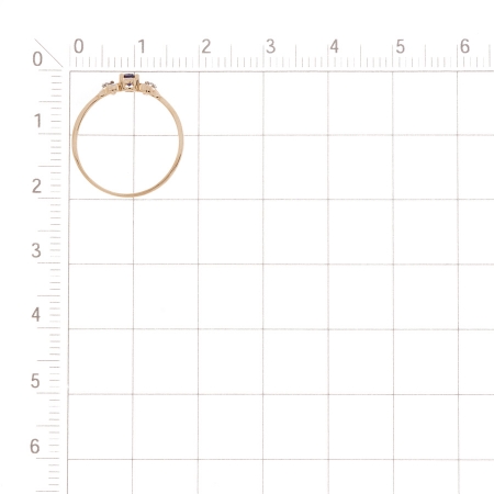 Т141011260 золотое кольцо с сапфиром и бриллиантом