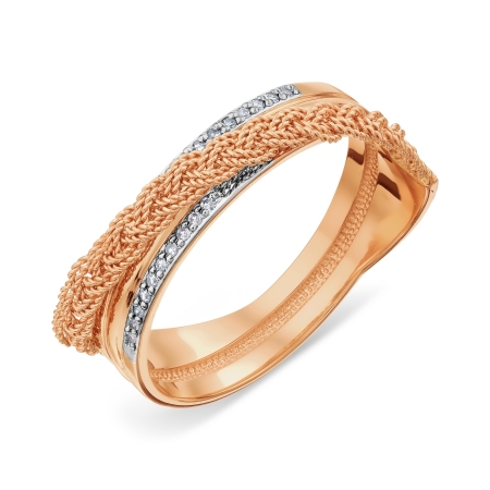 Т111018087 золотое кольцо с бриллиантом