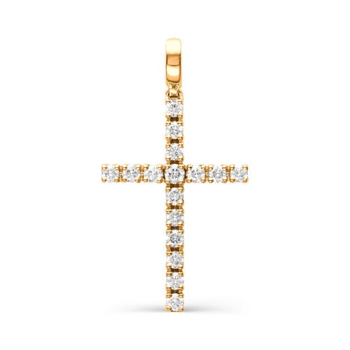 Золотой крестик с бриллиантом