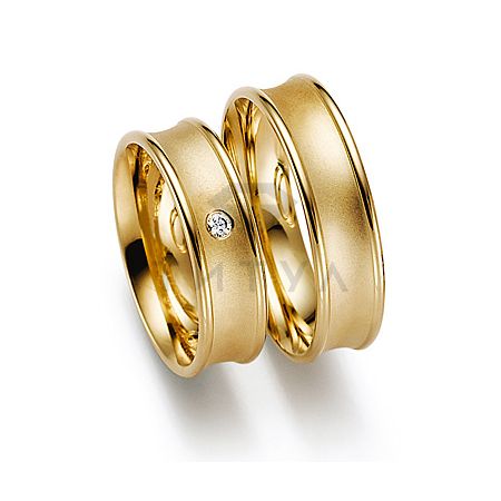 Т-27921 золотые парные обручальные кольца (ширина 6 мм.) (цена за пару)