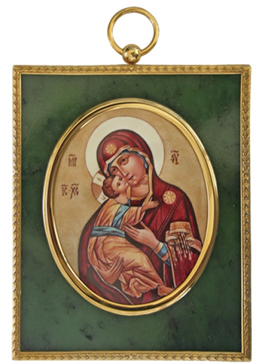 Икона «Богоматерь Владимирская» из серебра