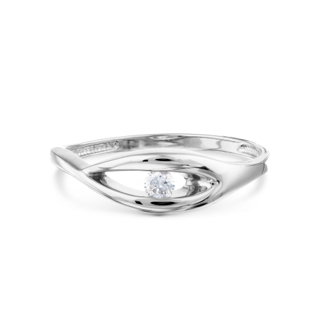 Т301018375 кольцо из белого золота с бриллиантом