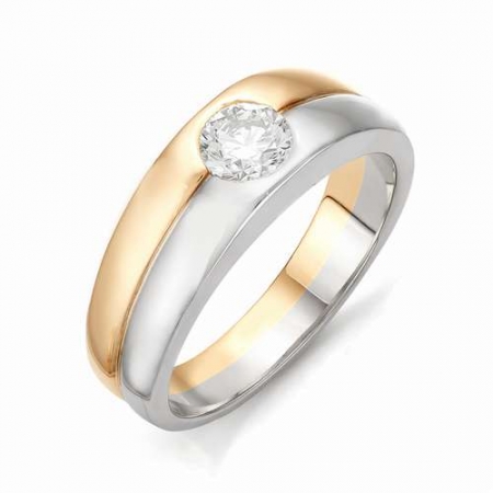 12113-100 мужское кольцо с большим бриллиантом