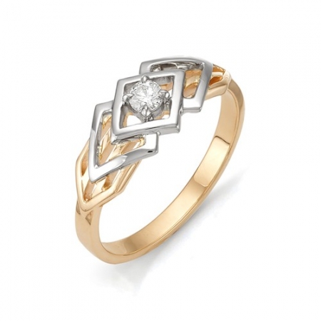 11417-100 золотое кольцо с бриллиантом