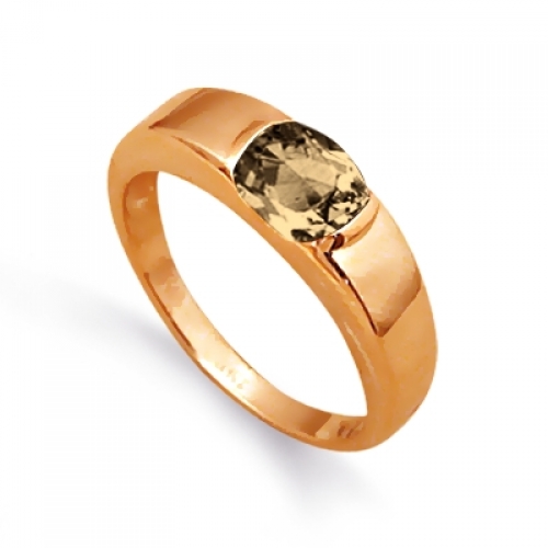 Золотое кольцо с раухтопазом