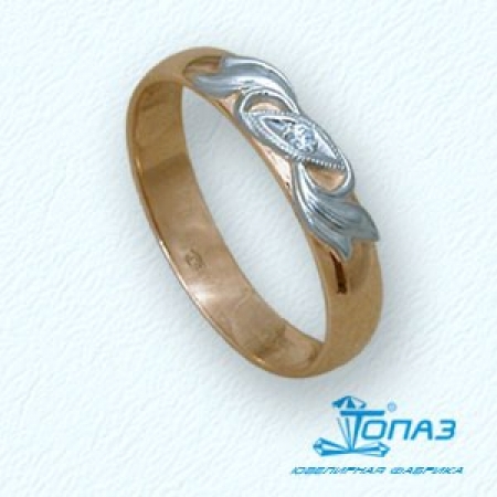Т13101481 золотое кольцо обручальное с бриллиантом