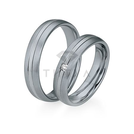 Т-28342 золотые парные обручальные кольца (ширина 5 мм.) (цена за пару)